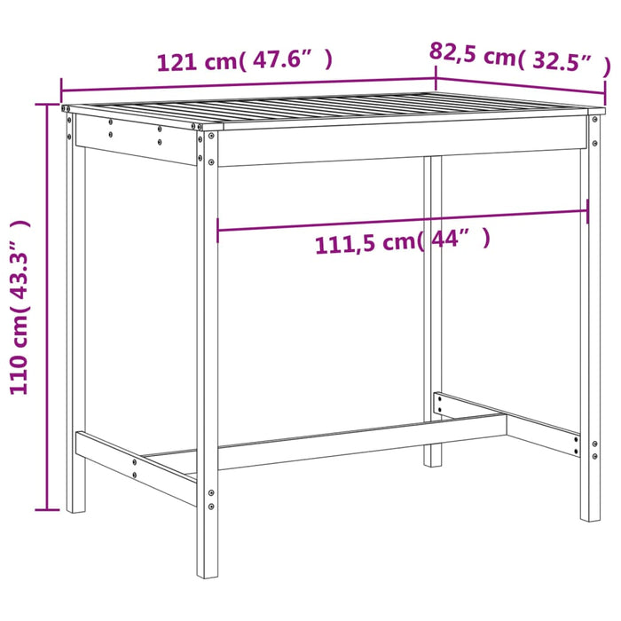 Set da Bar da Giardino 5 pz in Legno Massello di Douglas 3157780