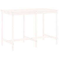 Set Bar da Giardino 7 pz Bianco in Legno Massello di Pino 3157782