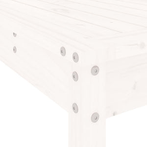 Set Bar da Giardino 7 pz Bianco in Legno Massello di Pino 3157782