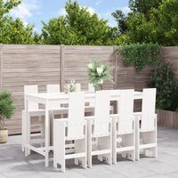 Set Bar da Giardino 9 pz Bianco in Legno Massello di Pino 3157788