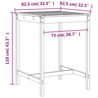 Set Bar da Giardino 3 pz Miele in Legno Massello di Pino 3157796