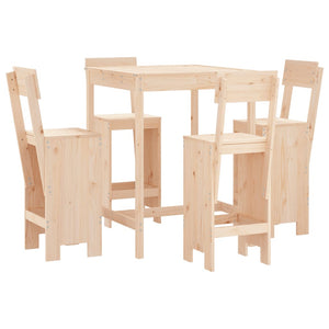 Set Bar da Giardino 5 pz in Legno Massello di Pino 3157799