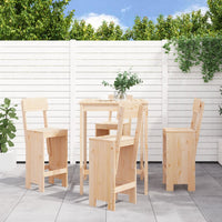 Set Bar da Giardino 5 pz in Legno Massello di Pino 3157799