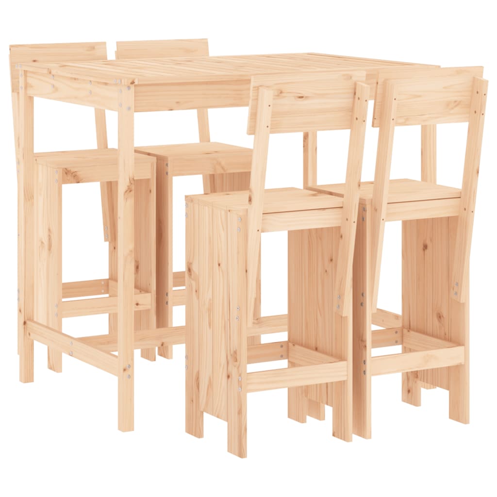 Set Bar da Giardino 5 pz in Legno Massello di Pino 3157805