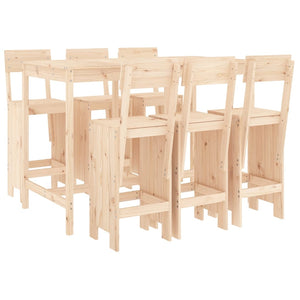 Set Bar da Giardino 7 pz in Legno Massello di Pino 3157811