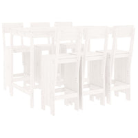 Set Bar da Giardino 7 pz Bianco in Legno Massello di Pinocod mxl 131622