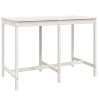 Set Bar da Giardino 7 pz Bianco in Legno Massello di Pino 3157812