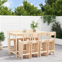 Set Bar da Giardino 9 pz in Legno Massello di Pino 3157817