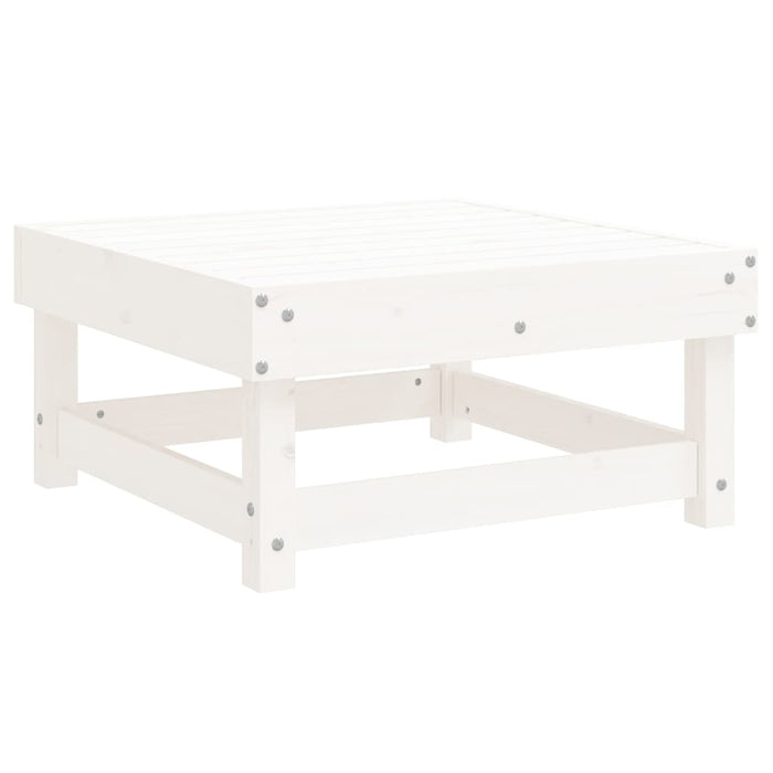 Poggiapiedi da Giardino Bianco in Legno Massello di Pinocod mxl 108787