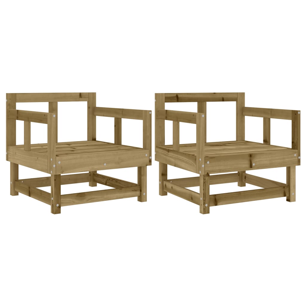 Sedie da Giardino 2 pz in Legno di Pino Impregnato 825393