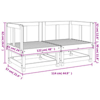 Divani Angolari da Giardino 2pz Miele in Legno Massello di Pino 825397