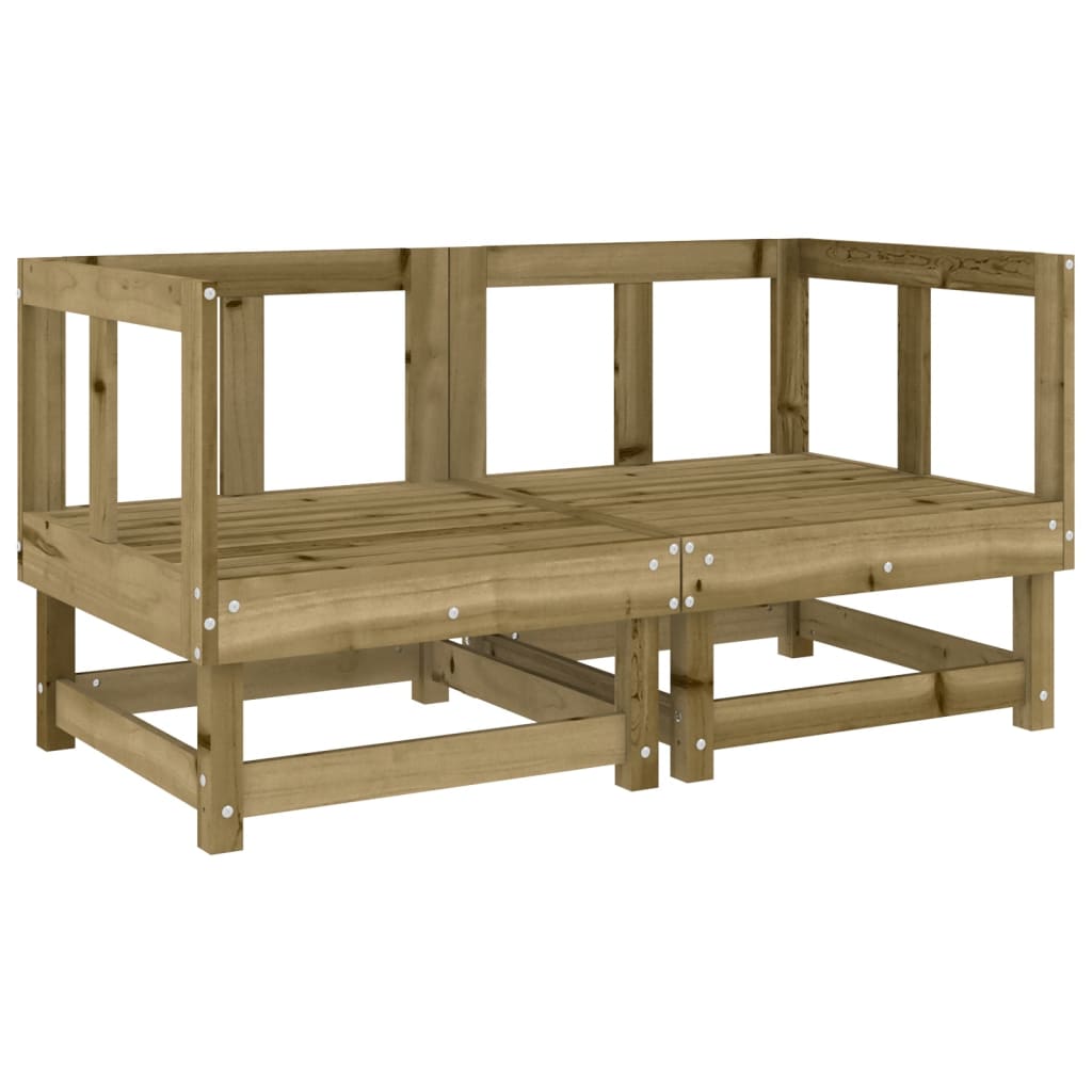 Divani Angolari da Giardino 2 pz in Legno di Pino Impregnatocod mxl 132757