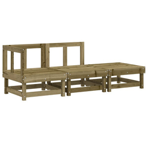 Set Salotto da Giardino 3 pz in Legno Impregnato di Pinocod mxl 132759