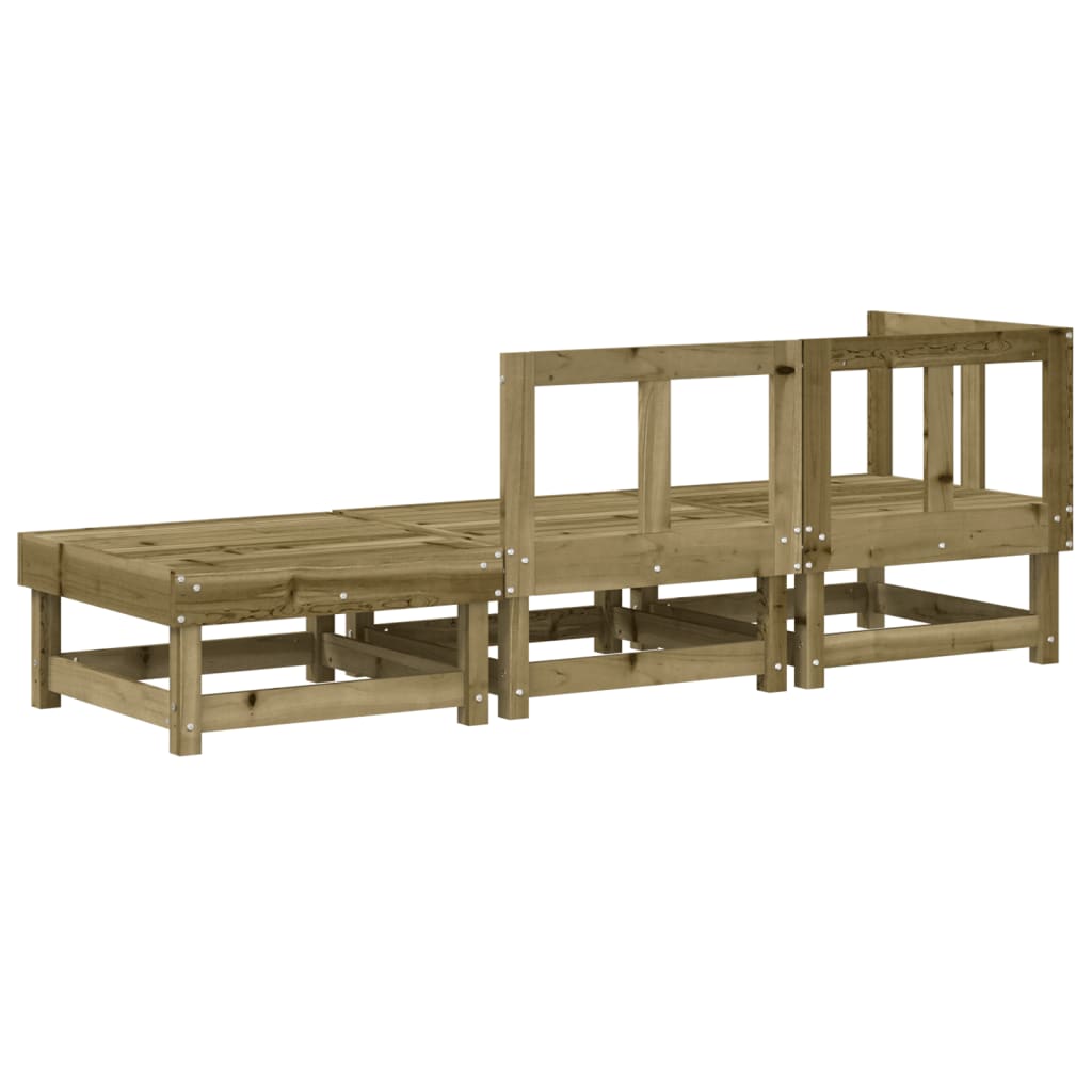 Set Salotto da Giardino 3 pz in Legno Impregnato di Pinocod mxl 132759