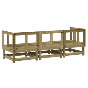 Set Salotto da Giardino 3 pz in Legno Impregnato di Pino 825421