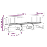 Set Salotto da Giardino 3 pz in Legno Impregnato di Pino 825421