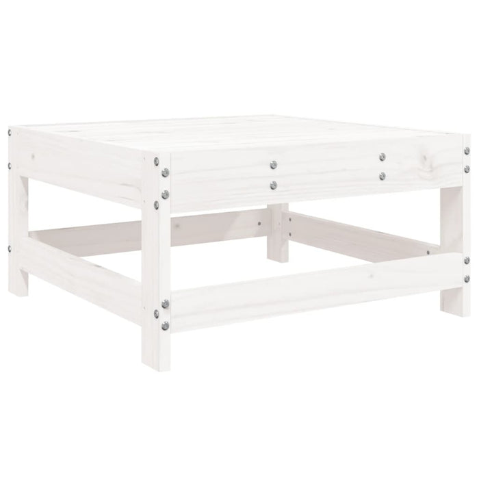 Poggiapiedi da Giardino Bianco in Legno Massello di Pinocod mxl 84620