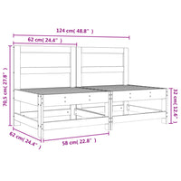 Divani Centrali da Giardino 2 pz in Legno di Pino Impregnato 825519