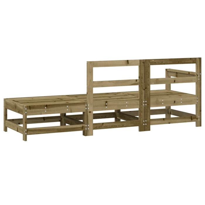 Set Salotto da Giardino 3 pz in Legno Impregnato di Pinocod mxl 132595