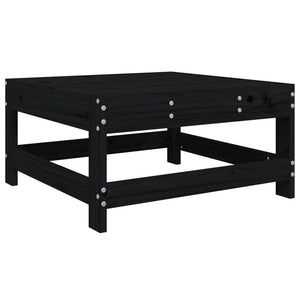 Set Salotto da Giardino 4 pz Nero in Legno Massello di Pino 825538