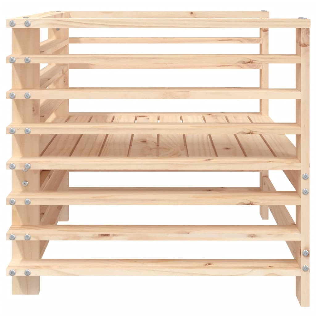 Sedie da Giardino 2pz in Legno Massello Pino 825625