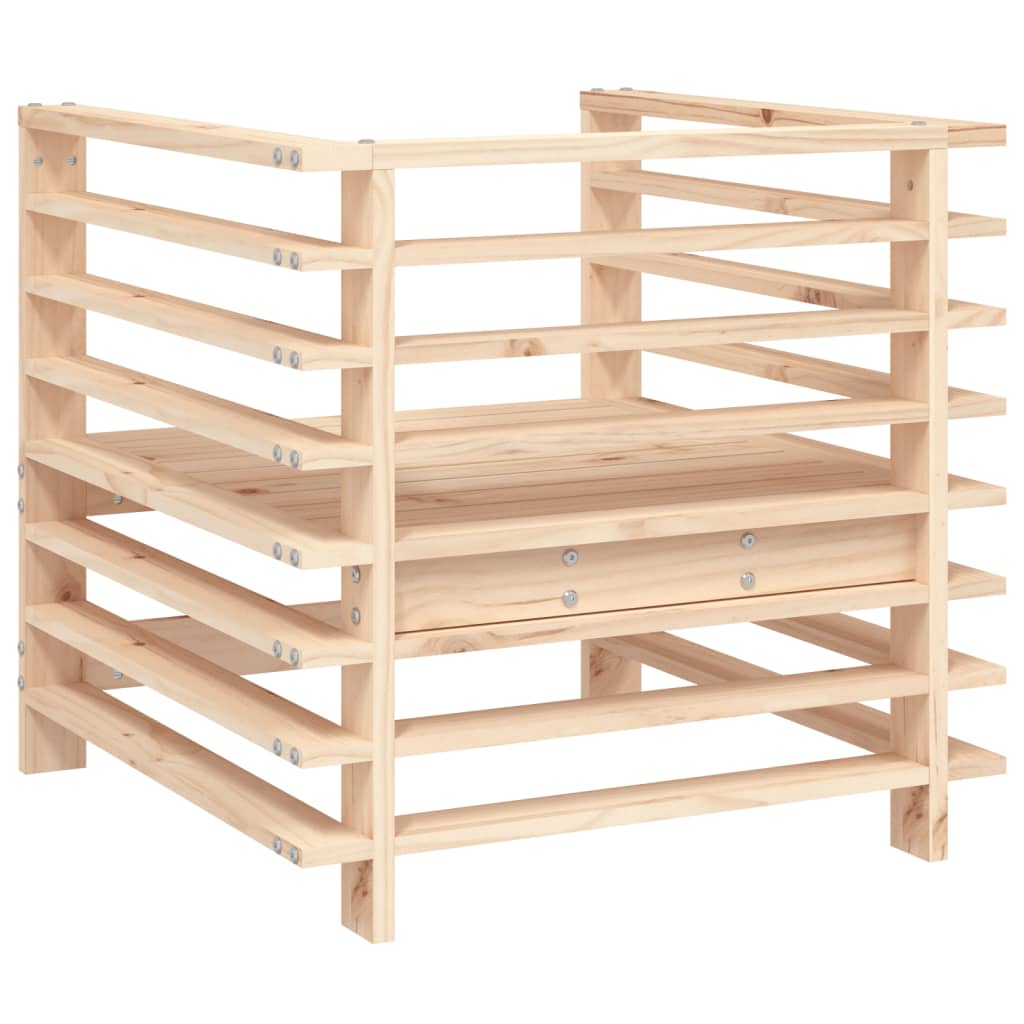 Sedie da Giardino 2pz in Legno Massello Pino 825625