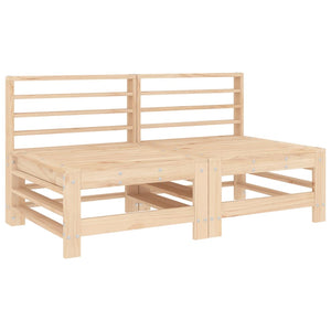 Divani Centrali da Giardino 2 pz in Legno Massello di Pinocod mxl 84851