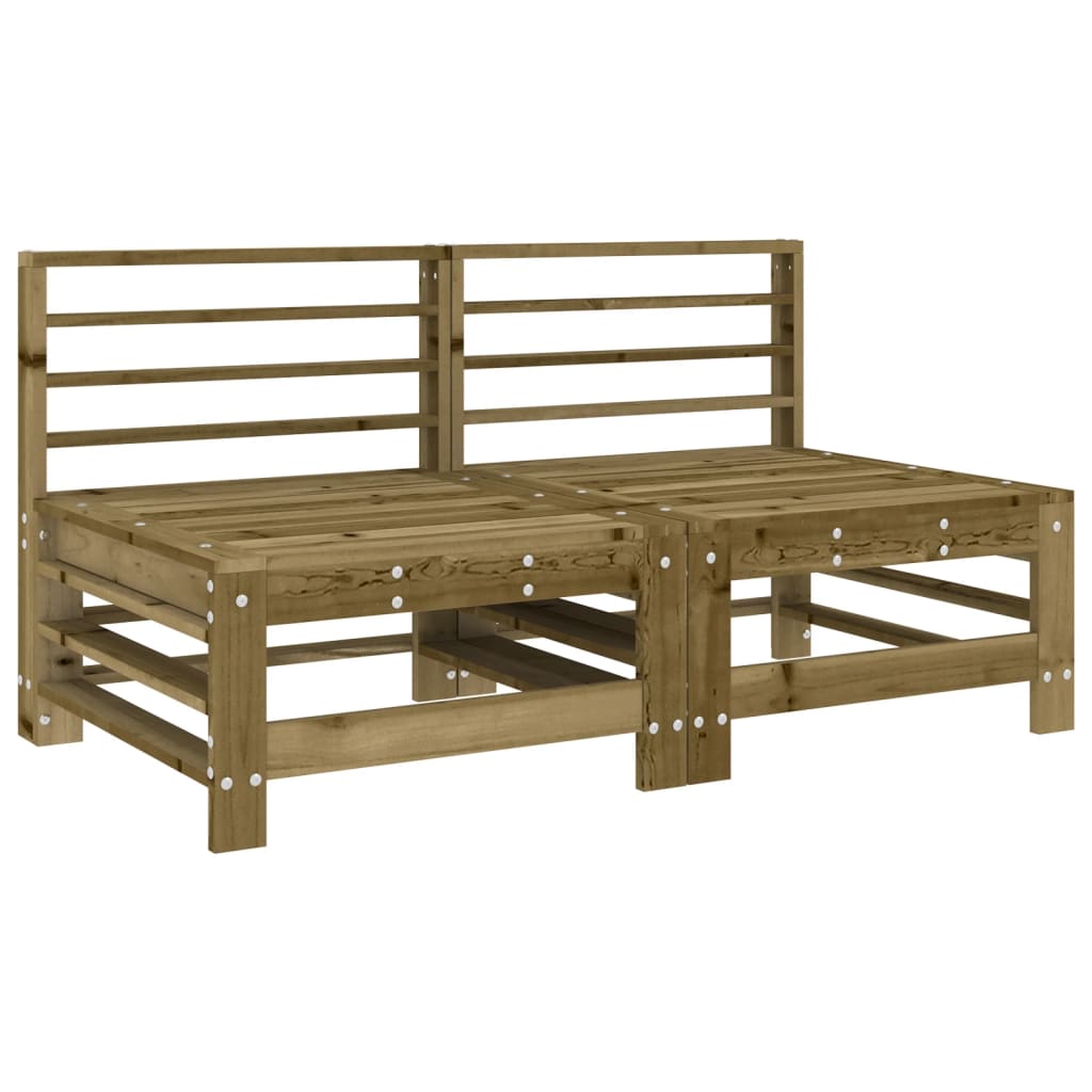 Divani Centrali da Giardino 2 pz in Legno di Pino Impregnatocod mxl 84854