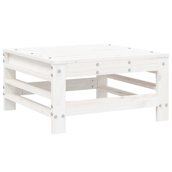 Set Salotto da Giardino 3 pz Bianco in Legno Massello di Pino 825647