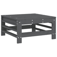 Set Salotto da Giardino 3 pz Grigio in Legno Massello di Pino 825648