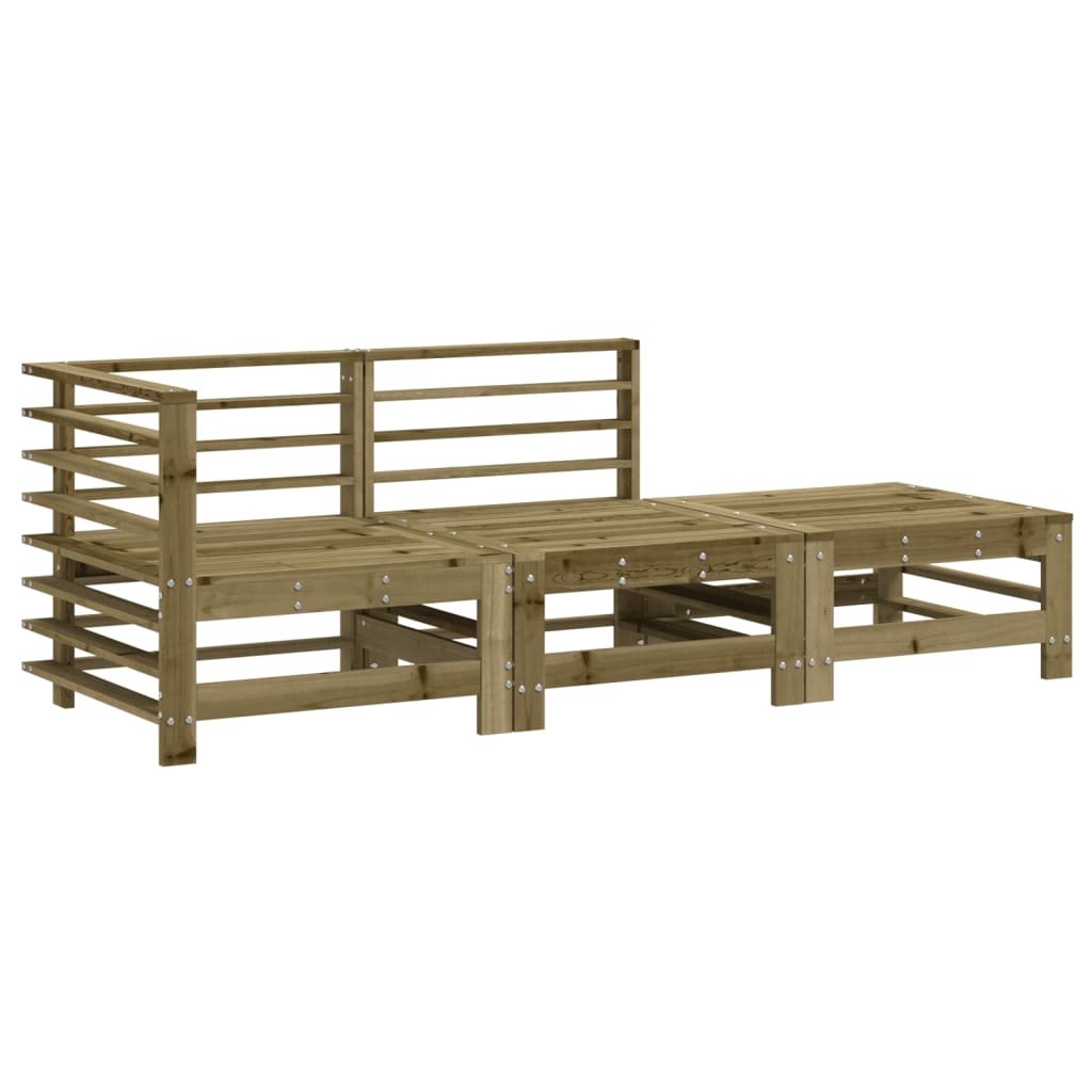 Set Salotto da Giardino 3 pz in Legno Impregnato di Pinocod mxl 108811