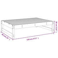 Poggiapiedi da Giardino 120x80 cm in Legno Massello di Pino 825709