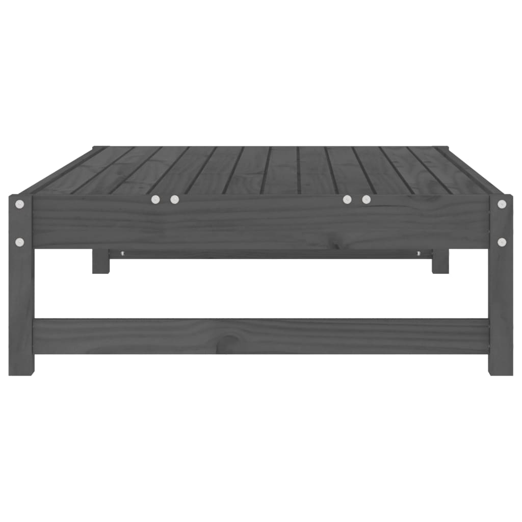 Poggiapiedi da Giardino 120x80 cm Legno Massello di Pino Grigio 825711