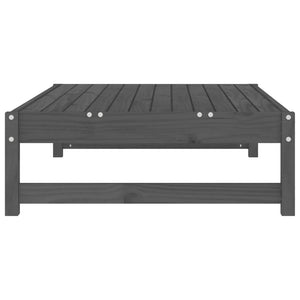 Poggiapiedi da Giardino 120x80 cm Legno Massello di Pino Grigio 825711