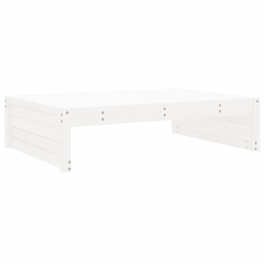 Poggiapiedi da Giardino 120x80 cm Legno Massello di Pino Bianco 825752