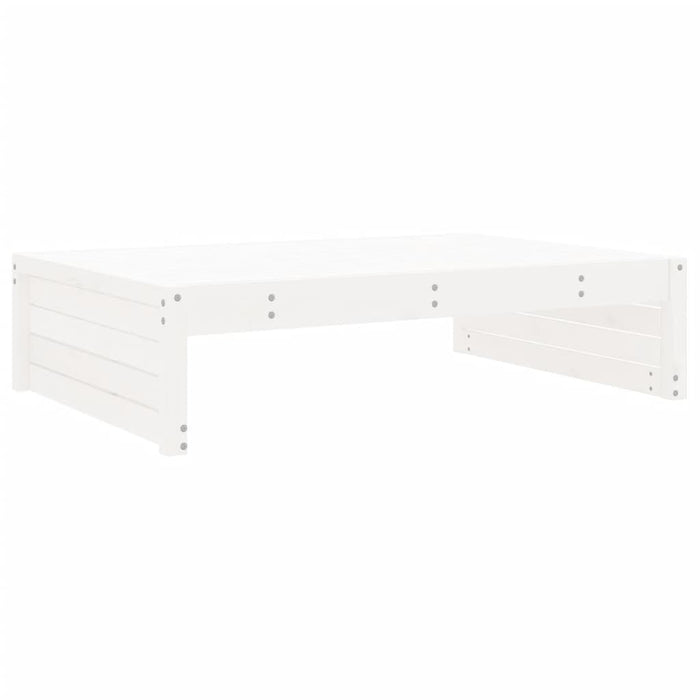 Poggiapiedi da Giardino 120x80 cm Legno Massello di Pino Bianco 825752