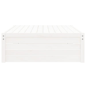 Poggiapiedi da Giardino 120x80 cm Legno Massello di Pino Bianco 825752