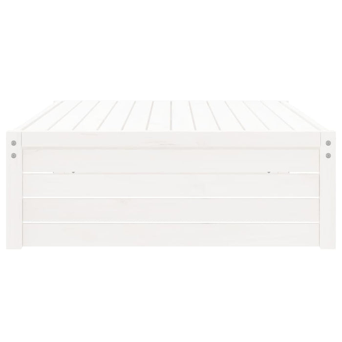 Poggiapiedi da Giardino 120x80 cm Legno Massello di Pino Bianco 825752