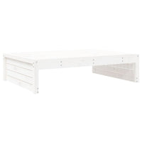 Poggiapiedi da Giardino 120x80 cm Legno Massello di Pino Bianco 825752