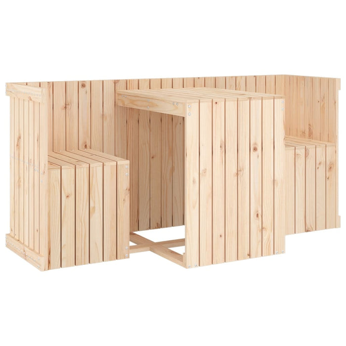 Set da Balcone a 2 Posti in Legno Massello di Pinocod mxl 110327