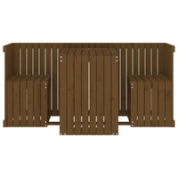 Set da Balcone a 2 Posti Miele in Legno Massello di Pino 825061