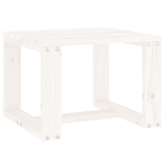 Tavolino da Giardino Bianco 40x38x28,5 cm Legno Massello Pino 825080