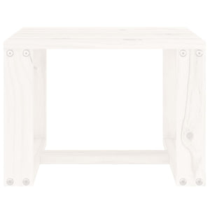 Tavolino da Giardino Bianco 40x38x28,5 cm Legno Massello Pino 825080