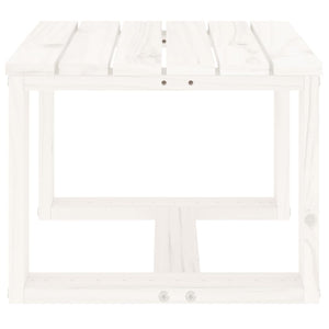 Tavolino da Giardino Bianco 40x38x28,5 cm Legno Massello Pino 825080