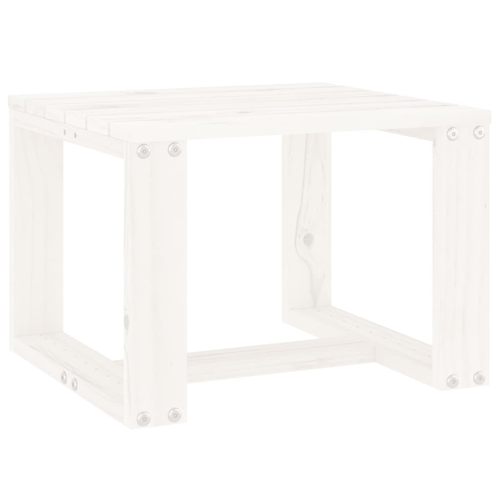 Tavolino da Giardino Bianco 40x38x28,5 cm Legno Massello Pino 825080