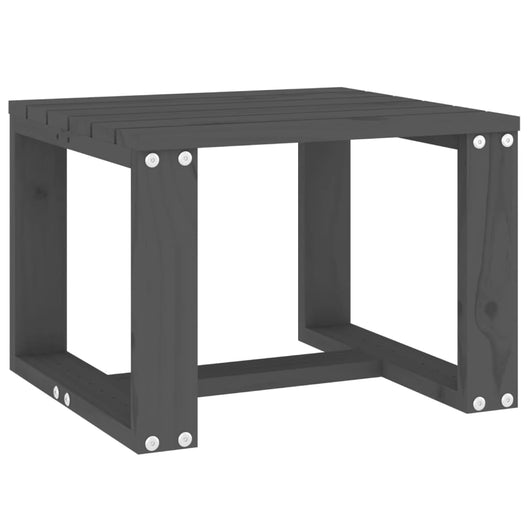 Tavolino da Giardino Grigio 40x38x28,5 cm Legno Massello Pino 825081