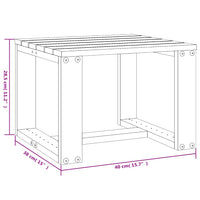 Tavolino da Giardino Miele 40x38x28,5 cm Legno Massello Pino 825082