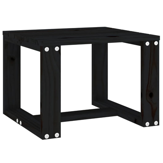 Tavolino da Giardino Nero 40x38x28,5 cm Legno Massello Pino 825083