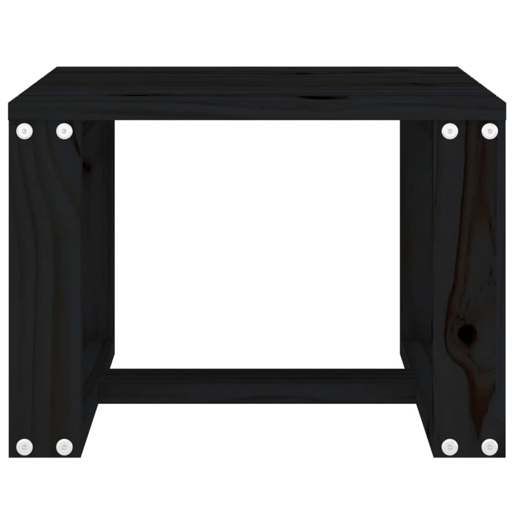 Tavolino da Giardino Nero 40x38x28,5 cm Legno Massello Pino 825083