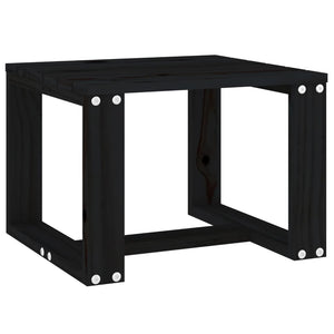 Tavolino da Giardino Nero 40x38x28,5 cm Legno Massello Pino 825083